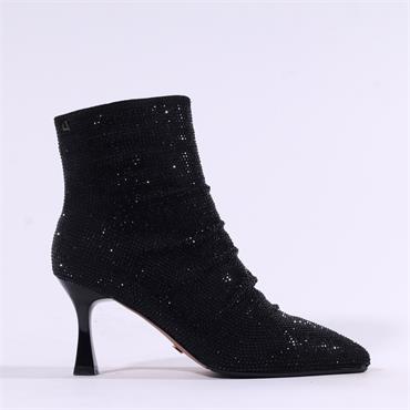 Una Healy Piano Picker High Heel Boot - Black Sparkle